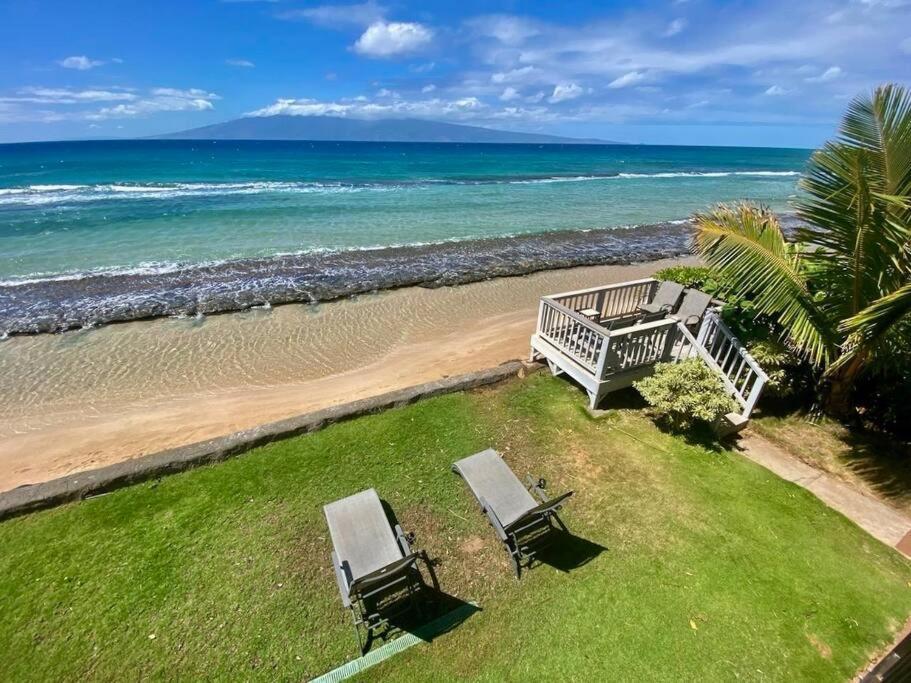 Апартаменты Oceanfront With Aircon-Hear The Waves-Amazing Views-Wifi Лахайна Экстерьер фото