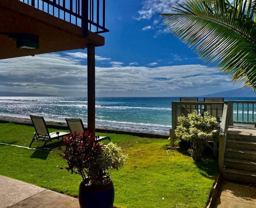 Апартаменты Oceanfront With Aircon-Hear The Waves-Amazing Views-Wifi Лахайна Экстерьер фото